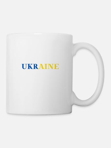 Ukraine Ukrainische Flagge Geschenkidee - Tasse - Weiß