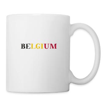 Idée cadeau Belgique Drapeau Belge - Mug blanc - blanc - Droite