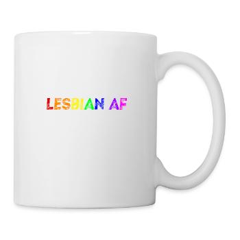 Lesbian af gift idea lesbian queer LGBTQ+ - Mug - white - Right