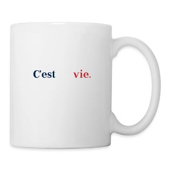 C'est la vie Geschenkidee Frankreich französisch - Tasse - Weiß - Rechts