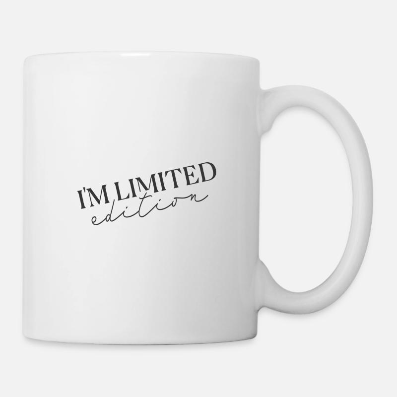 Chemise Typographie Minimaliste Édition Illimitée - Mug blanc - blanc