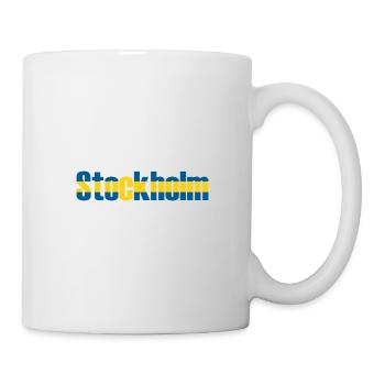 Stockholm SWEDEN flag - Mug - white - Right