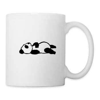 süsser liegender Panda Bär - Tasse - Weiß - Rechts