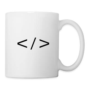 Conception ringard "Code Tag" - Mug blanc - blanc - Droite
