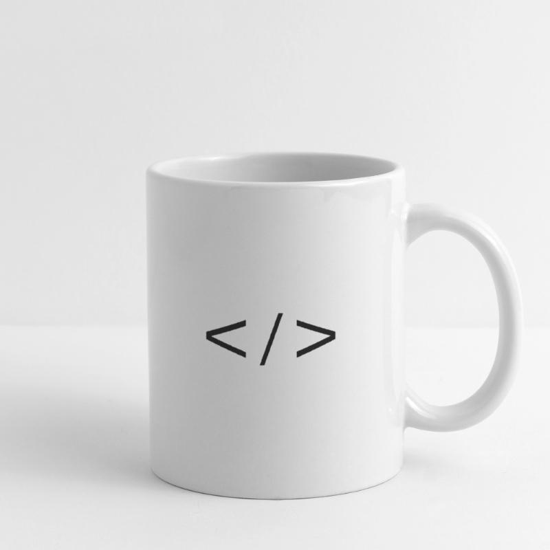 Conception ringard "Code Tag" Mug blanc