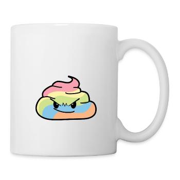 Regenbogen Haufen - Poo grummelige Kacke - Tasse - Weiß - Rechts