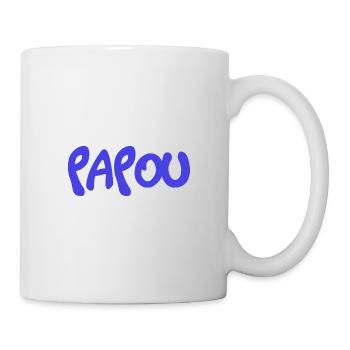 PAPOU. PAPA. FÊTE DES PÈRES. BONNE FÊTE PAPA - Mug blanc - blanc - Droite