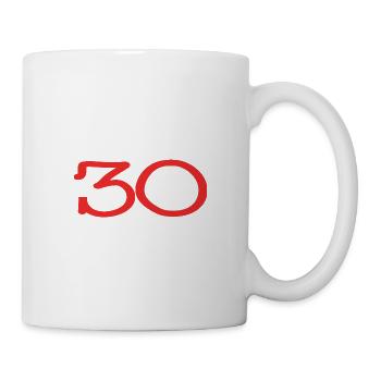 30. 30 YEARS. 30th ANNIVERSARY. 30TH ANNIVERSARY. - Mug - white - Right