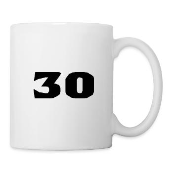 30. 30 YEARS. 30th ANNIVERSARY. 30TH ANNIVERSARY. - Mug - white - Right