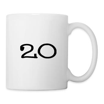 20. 20 ANS. 20e ANNIVERSAIRE. ANNIVERSAIRE 20 ANS. - Mug blanc - blanc - Droite