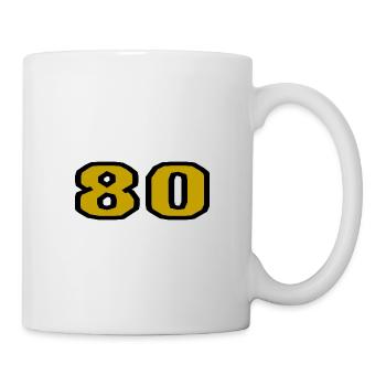 80. 80 YEARS. 80th ANNIVERSARY. 80TH BIRTHDAY. - Mug - white - Right