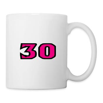 30. 30 JAHRE. 30-JÄHRIGES JUBILÄUM. 30-JÄHRIGES JUBILÄUM. - Tasse - Weiß - Rechts