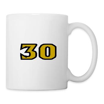 30. 30 YEARS. 30th ANNIVERSARY. 30TH ANNIVERSARY. - Mug - white - Right