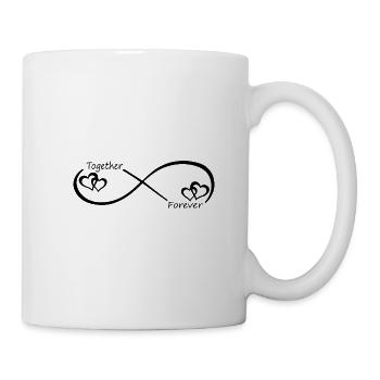 Infinity Together Forever Coeurs - Mug blanc - blanc - Droite