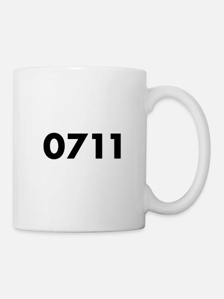 0711 schwarz - Tasse - Weiß