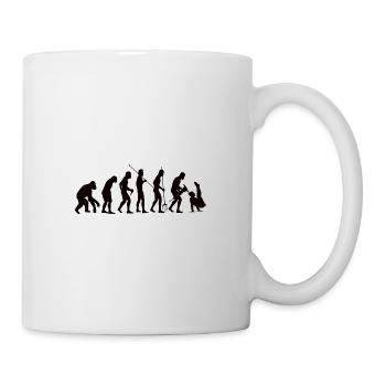 Turnen Bodenturnen Turner Evolution Turnverein - Tasse - Weiß - Rechts