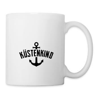 Küstenkind Anker Maritim Meer Leuchtturm Rügen - Tasse - Weiß - Rechts