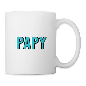 PAPY. FÊTE DES PÈRES. BONNE FÊTE PAPY. JE T'AIME. - Mug blanc - blanc - Droite
