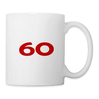 60. 60 ANS. 60e ANNIVERSAIRE. ANNIVERSAIRE 60 ANS. - Mug blanc - blanc - Droite