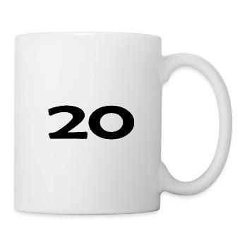 20. 20 YEARS. 20th ANNIVERSARY. 20TH ANNIVERSARY. - Mug - white - Right