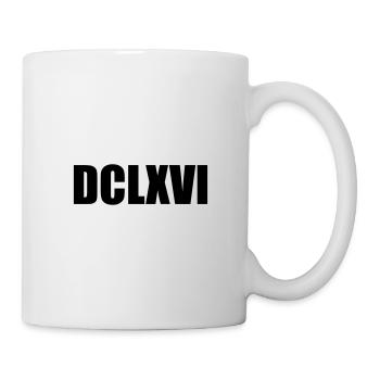 Nerdy Design "DCLXVI" - Römisch 666 - Tasse - Weiß - Rechts