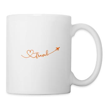 Amour de voyage avec avion - Mug blanc - blanc - Droite