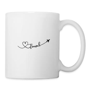 Amour de voyage avec avion - Mug blanc - blanc - Droite