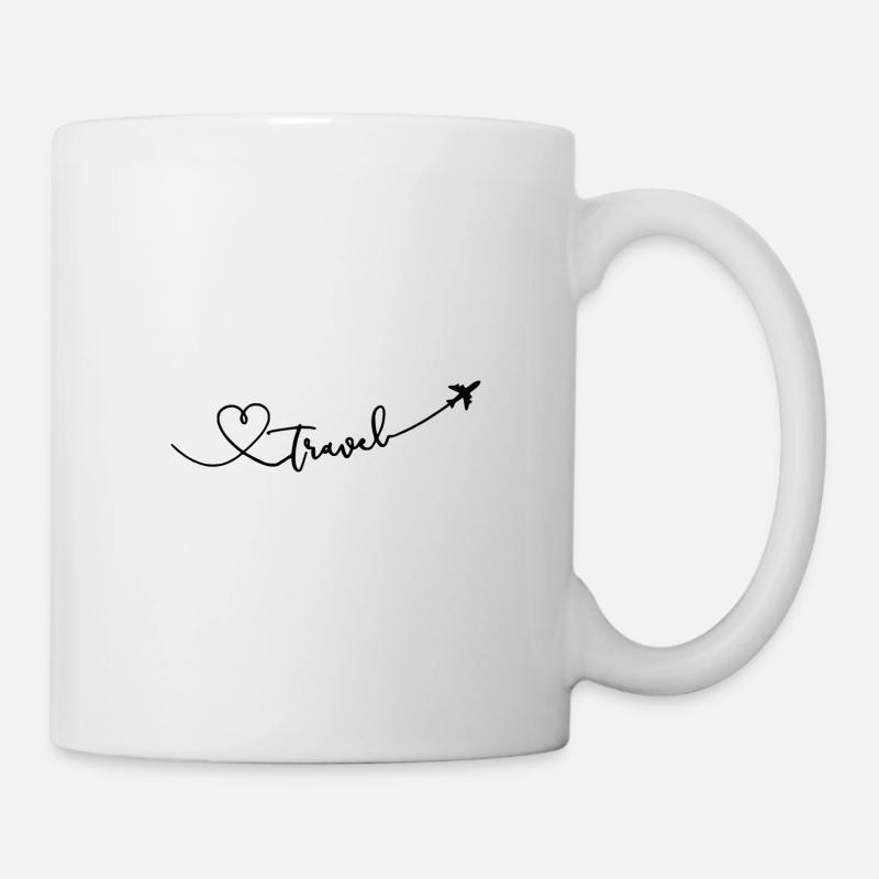 Amour de voyage avec avion - Mug blanc - blanc