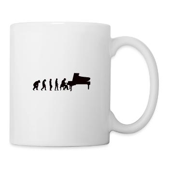 Klavier Piano Musik Pianist Instrument Evolution - Tasse - Weiß - Rechts