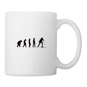 Ski fahren Evolution Ski Skifahren Skifahrer Skier - Tasse - Weiß - Rechts