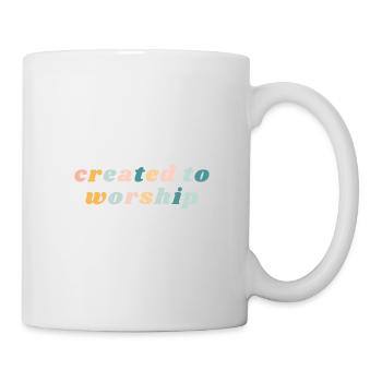 Créé pour adorer - Happy Colorful Vibe Christian - Mug blanc - blanc - Droite