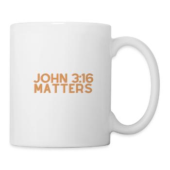 Johannes 3:16 Angelegenheiten - Christliches Zitat - Tasse - Weiß - Rechts
