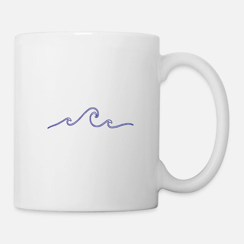 Wellen - Tasse - Weiß