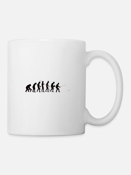 Fishing Evolution Angler Gift Angel Fishing - Mug - white
