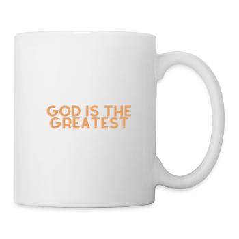 Gott ist der Größte - Christliches Zitat - Tasse - Weiß - Rechts