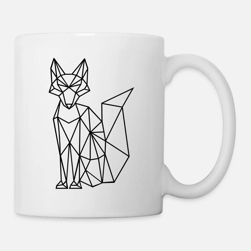 Fuchs | Fox | Polygone - Tasse - Weiß