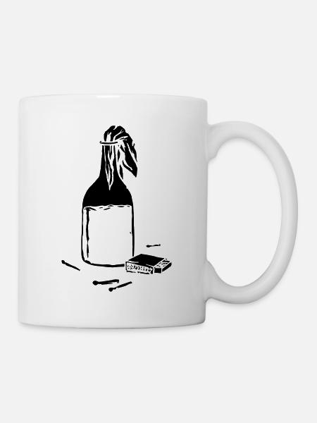 Molotow Cocktail Illustration - Tasse - Weiß