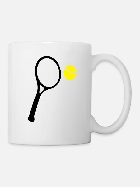 tennis_ball & racket - Mug - white