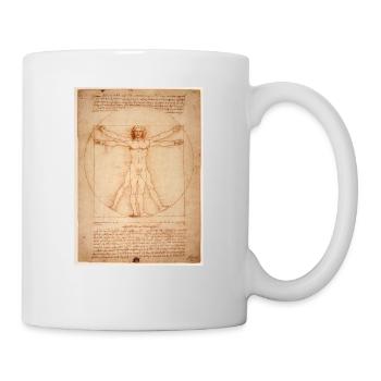 leonardo da vinci humane - Mug - white - Right