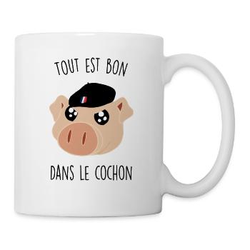 toutestbon3FINALnoir - Mug blanc - blanc - Droite