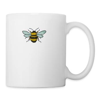 Bee Happy Biene Insekt Imker Binchen Honig Flügel - Tasse - Weiß - Rechts