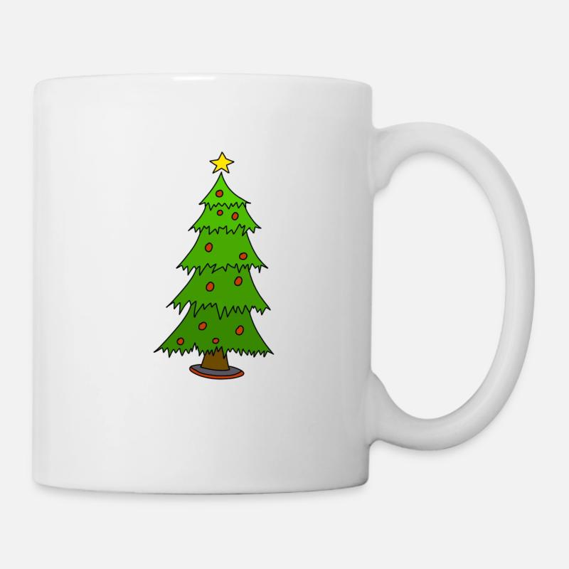 Weihnachtsbaum - Tasse - Weiß