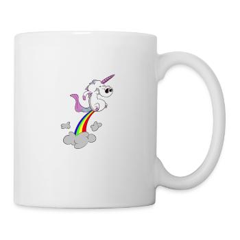 Unicorn / unicorn - farting rainbow - Mug - white - Right