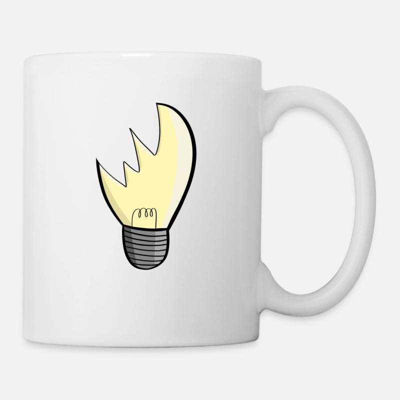 Light Bulb Lamp Bulb Light Broken Destroyed - Mug - white