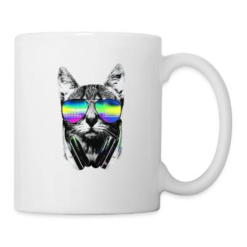 Coole Katze - Tasse - Weiß - Rechts