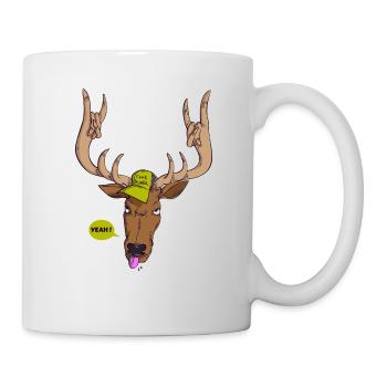 rock stag - Mug blanc - blanc - Droite