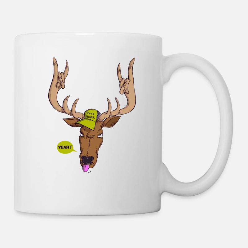 Rock Hirsch - Tasse - Weiß