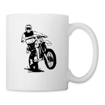Enduro - Offroad - Motorradgeländesport - Tasse - Weiß - Rechts