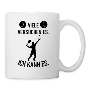 Beaucoup essaient de tennis je peux - Mug blanc - blanc - Droite
