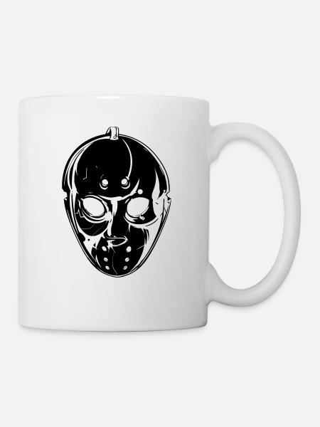 Masque de hockey - Mug blanc - blanc